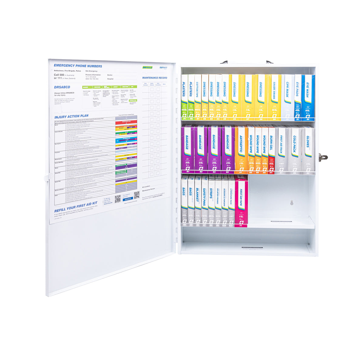 FastAid Easy-Refill™ Metal Cabinet First Aid Kit