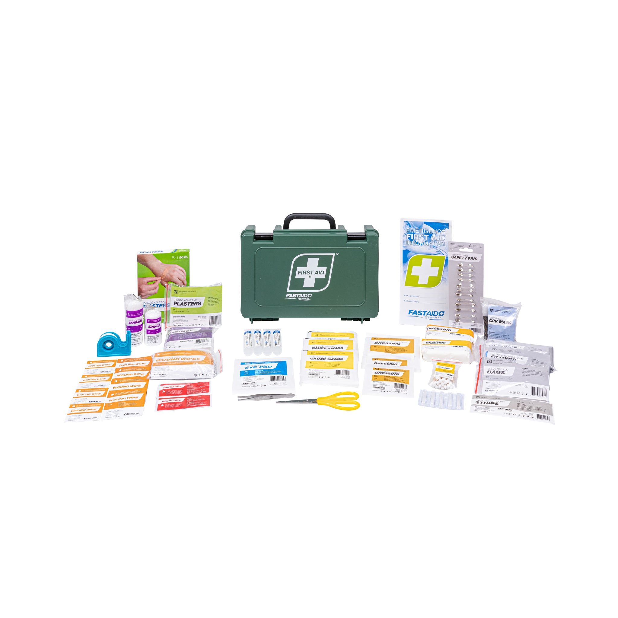FastAid DIY Workshop™ Plastic Portable First Aid Kit