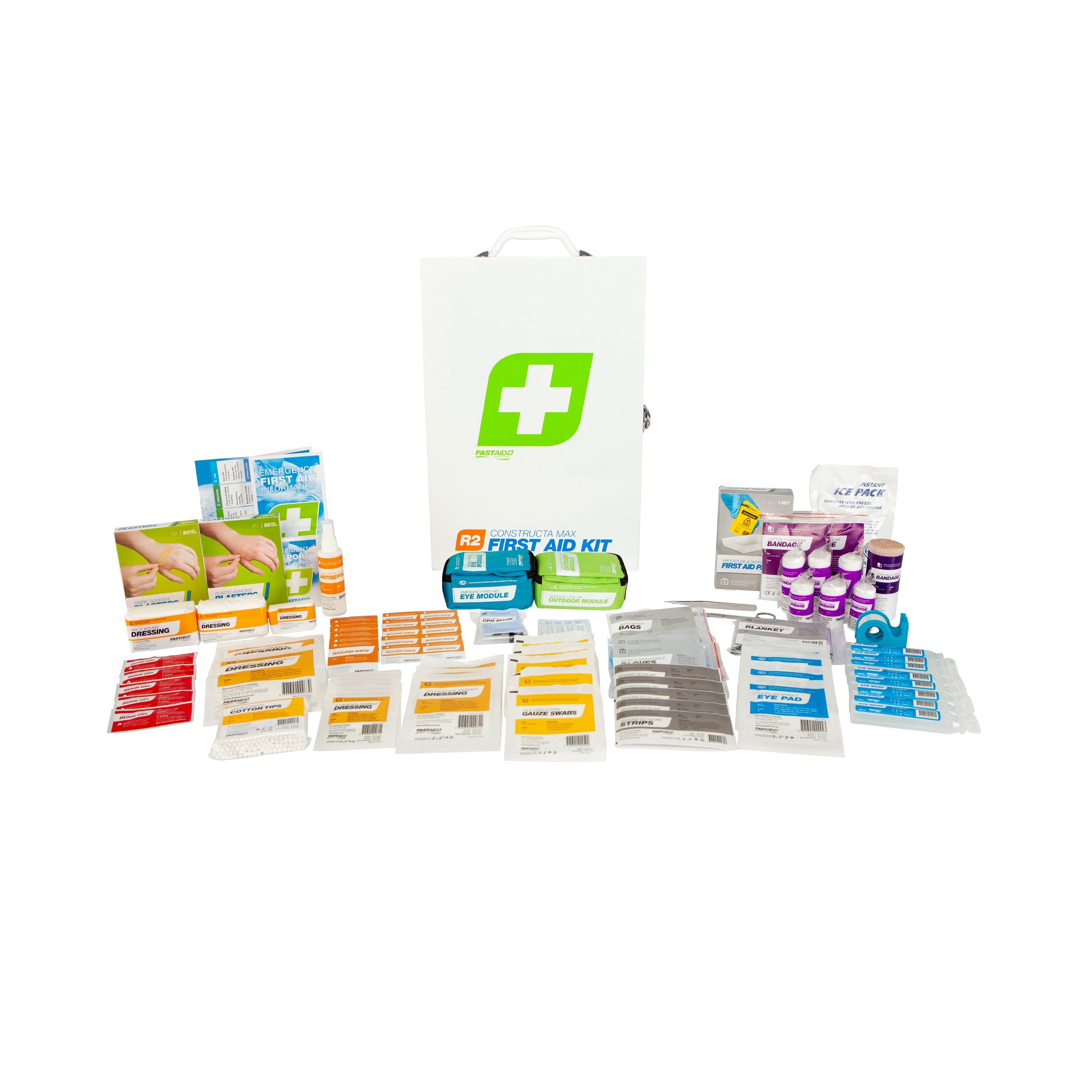 FastAid R2 Constructa Max™ Metal Cabinet First Aid Kit
