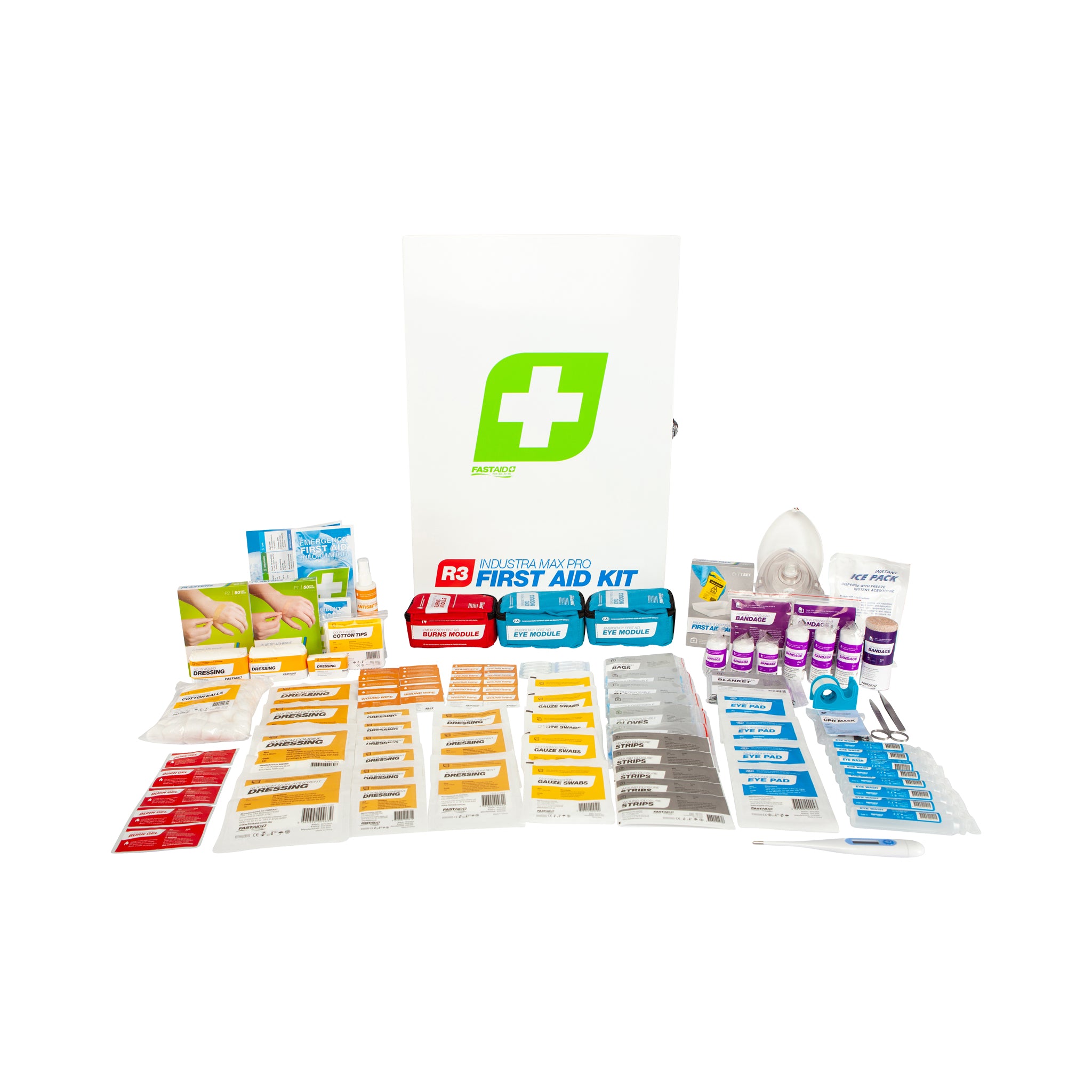 FastAid R3 Industra Max Pro™ Metal Cabinet First Aid Kit