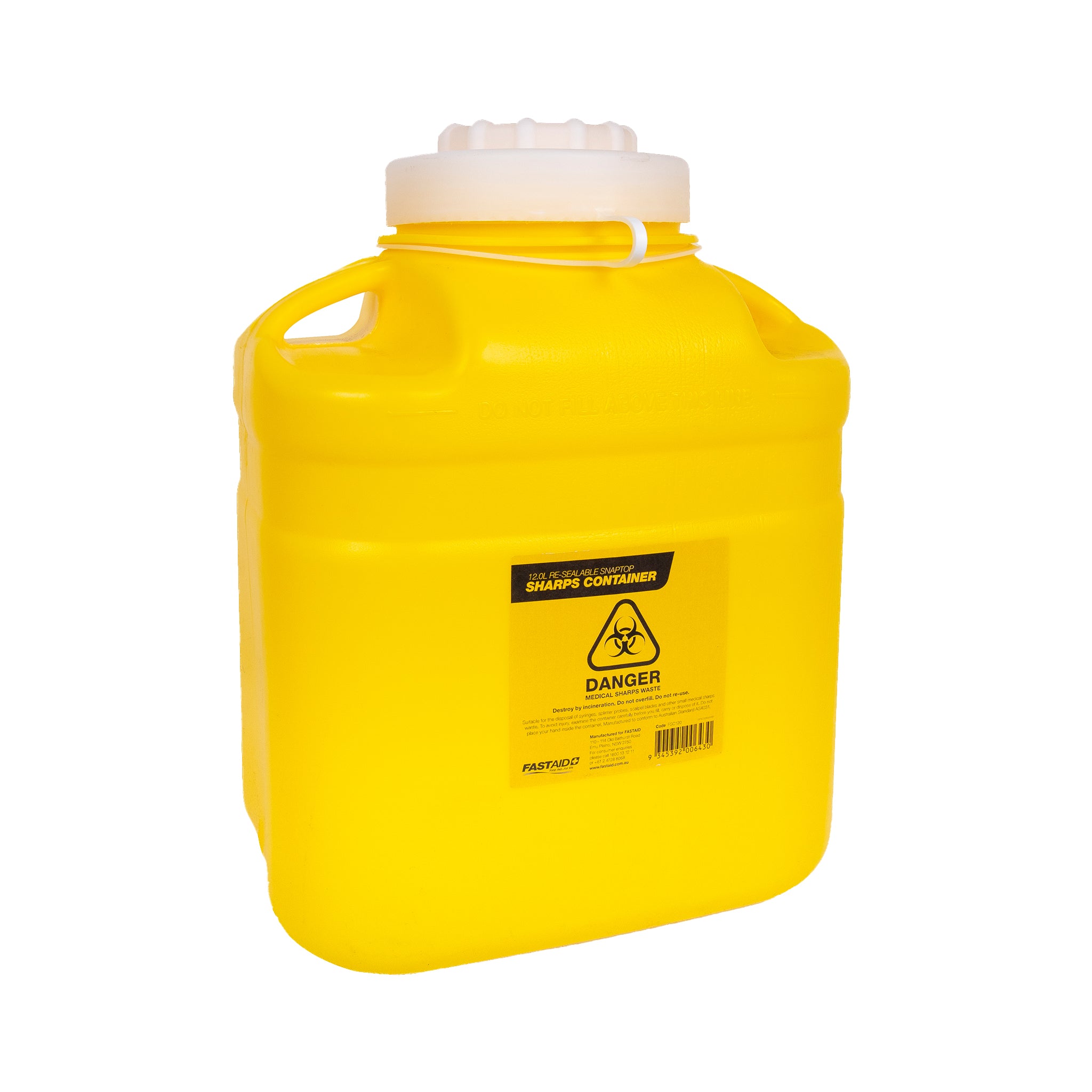 FastAid 12L Sharps Container