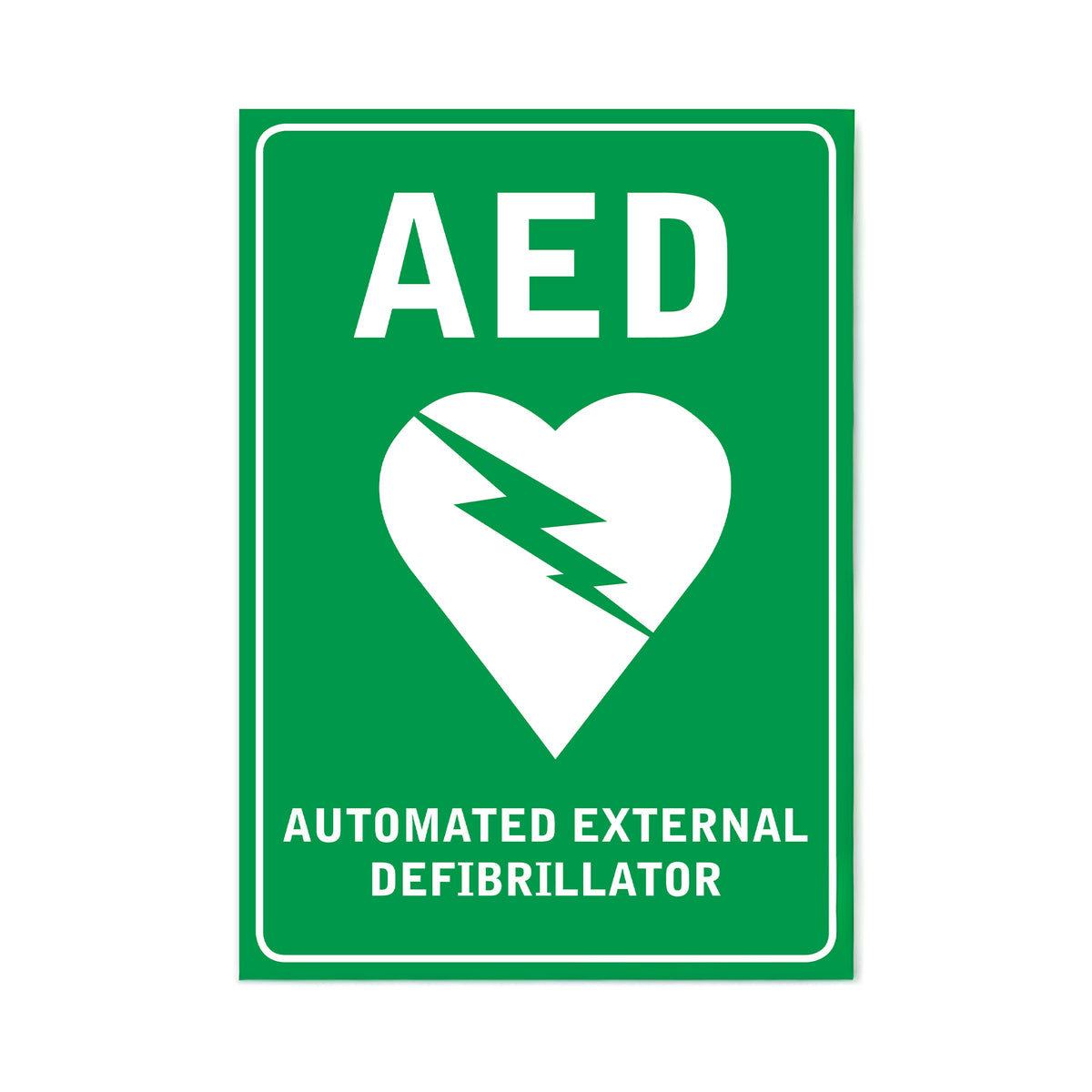 FastAid Defibrillator Wall Sign 225 x 300mm