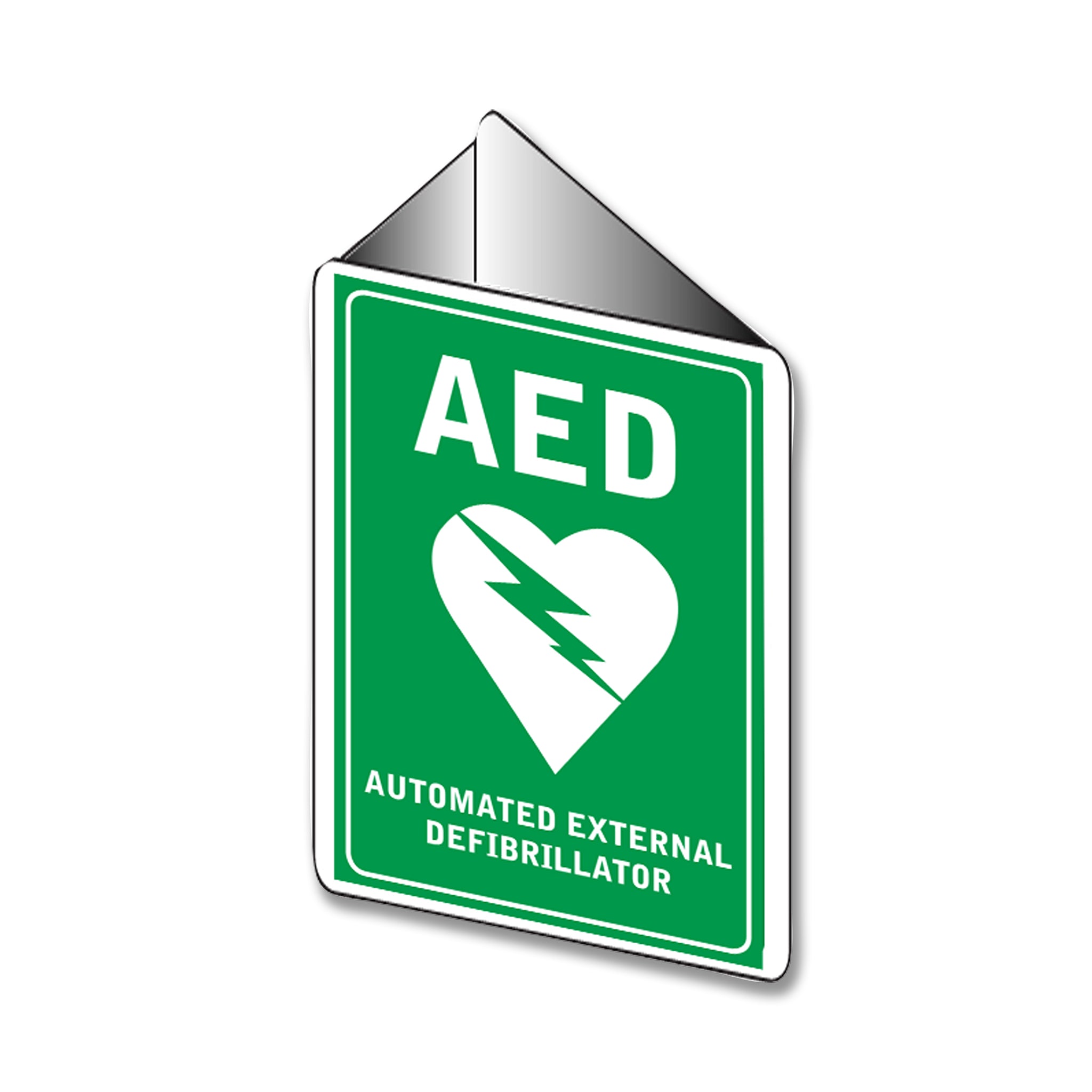 FastAid Defibrillator Angled Wall Sign 225 x 225mm