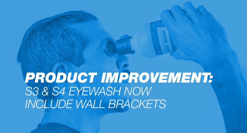 Product improvement | S3 & S4 Eyewash now include wall brackets