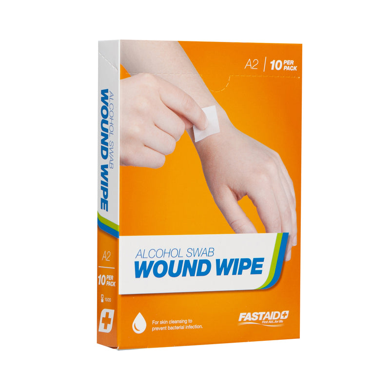 FastAid A2 Wound Wipe Alcohol Swab 10pk