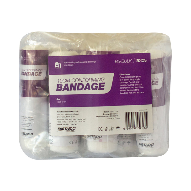 FastAid Conforming Bandage 10cm 10pk