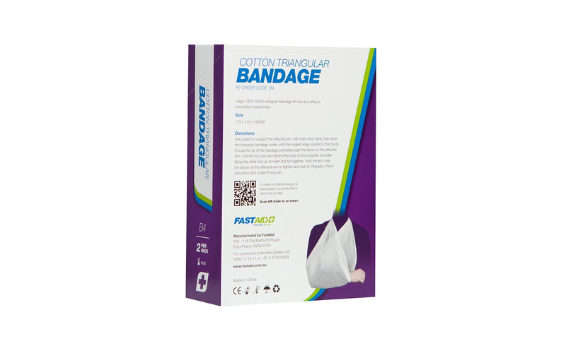 B4, Triangular Bandage, Cotton, 2pk