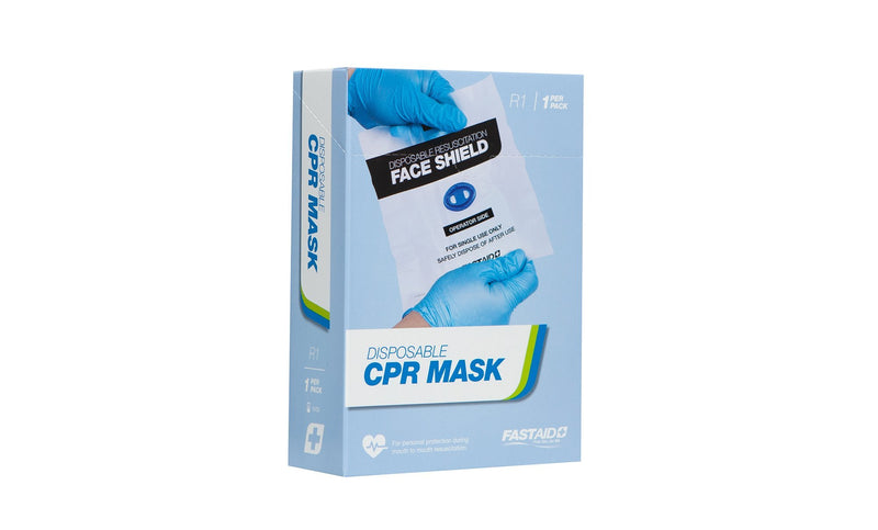 R1, Resuscitation Face Shield, Disposable, With Valve, 1pk
