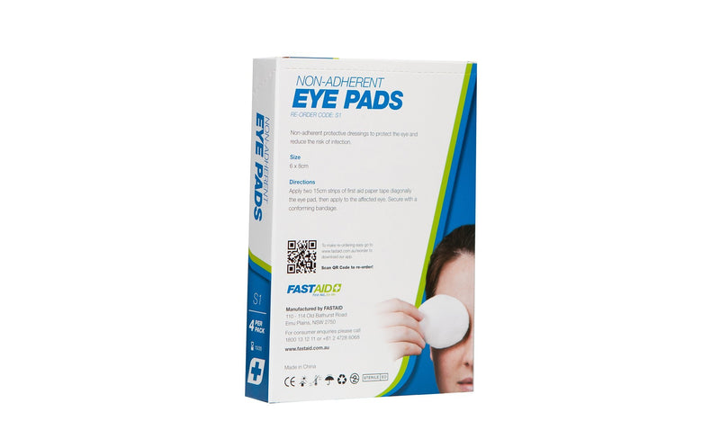 S1, Eye Pads, Non-Adherent, 4pk