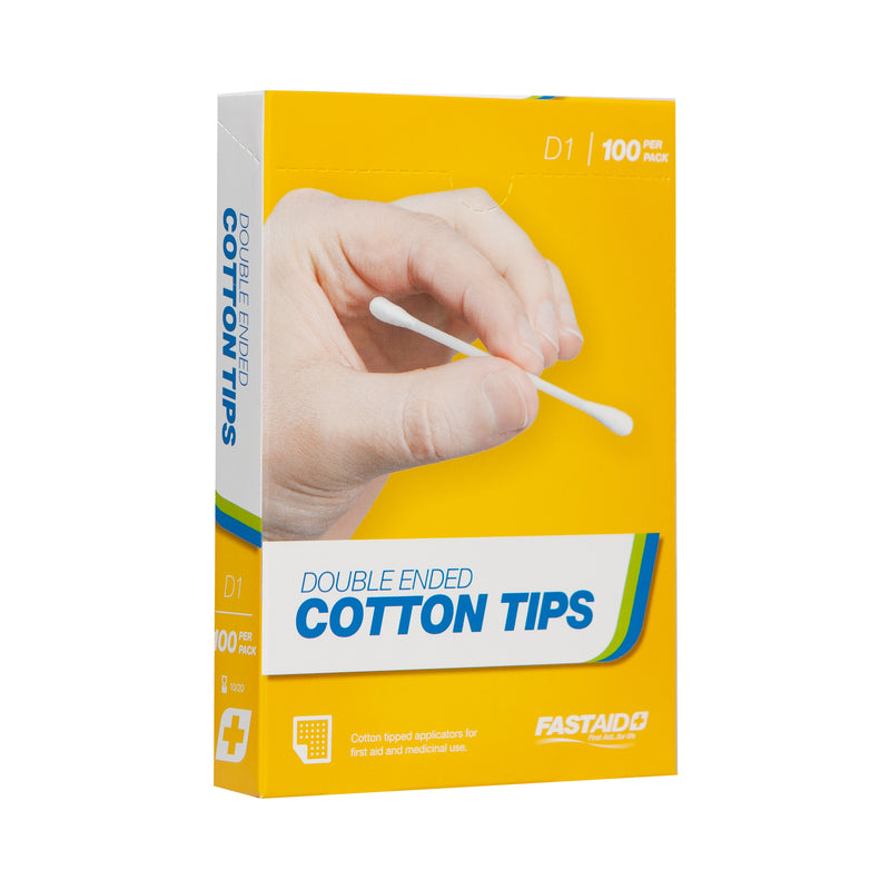 FastAid D1 Double Ended Cotton Tips 100pk