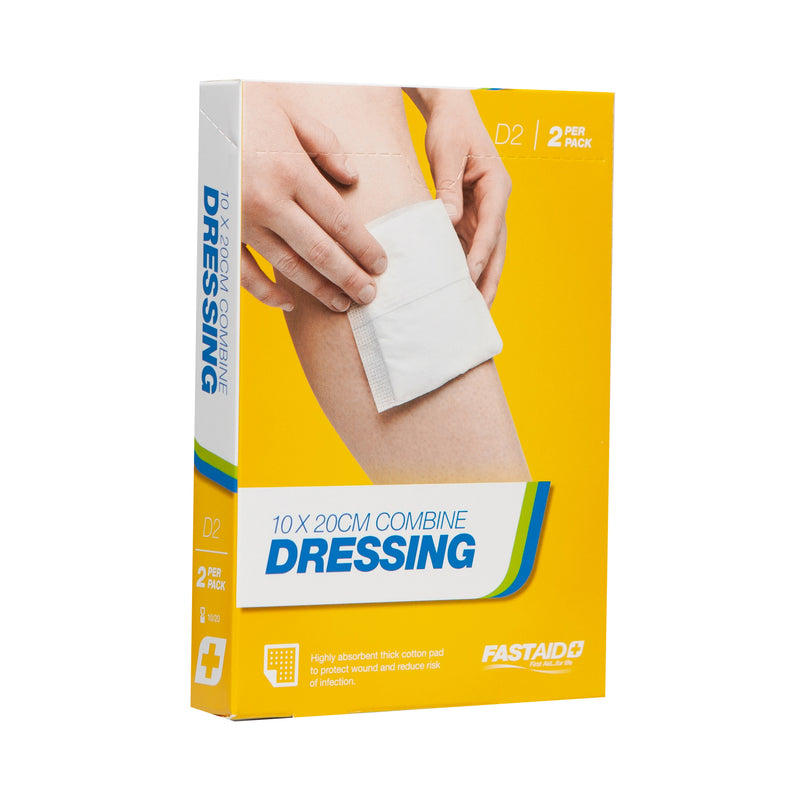 FastAid D2 Combine Dressing 10 x 20cm 2pk