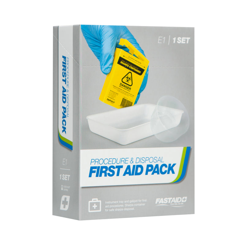 FastAid E1 Procedure and Disposal First Aid Pack