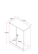 First Aid Room Storage Cupboard, 910 (W) x 450 (D) x 1015 (H) mm, Steel, White