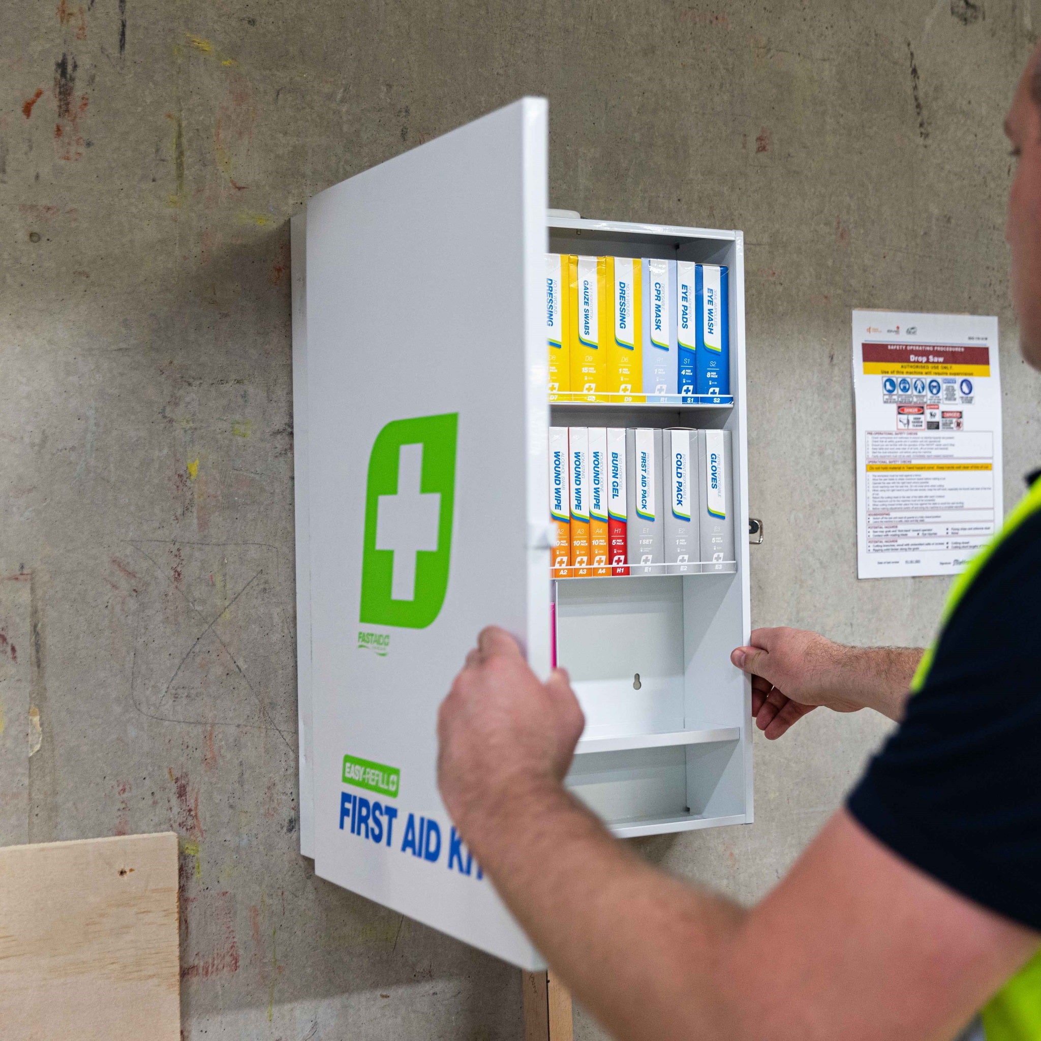FastAid Easy-Refill™ Metal Cabinet First Aid Kit