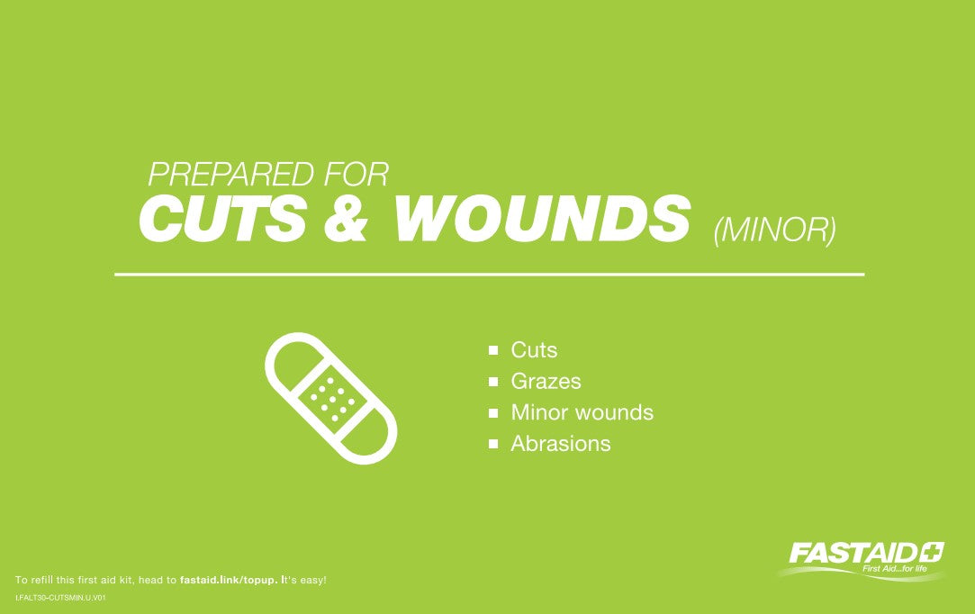 FastAid Replacement Cuts & Wounds (Minor) Module For R2 Tradies Modular Kit