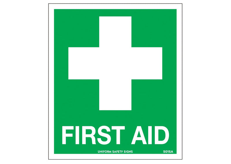 First Aid Kit Sticker, 120 x 140mm, 4pk