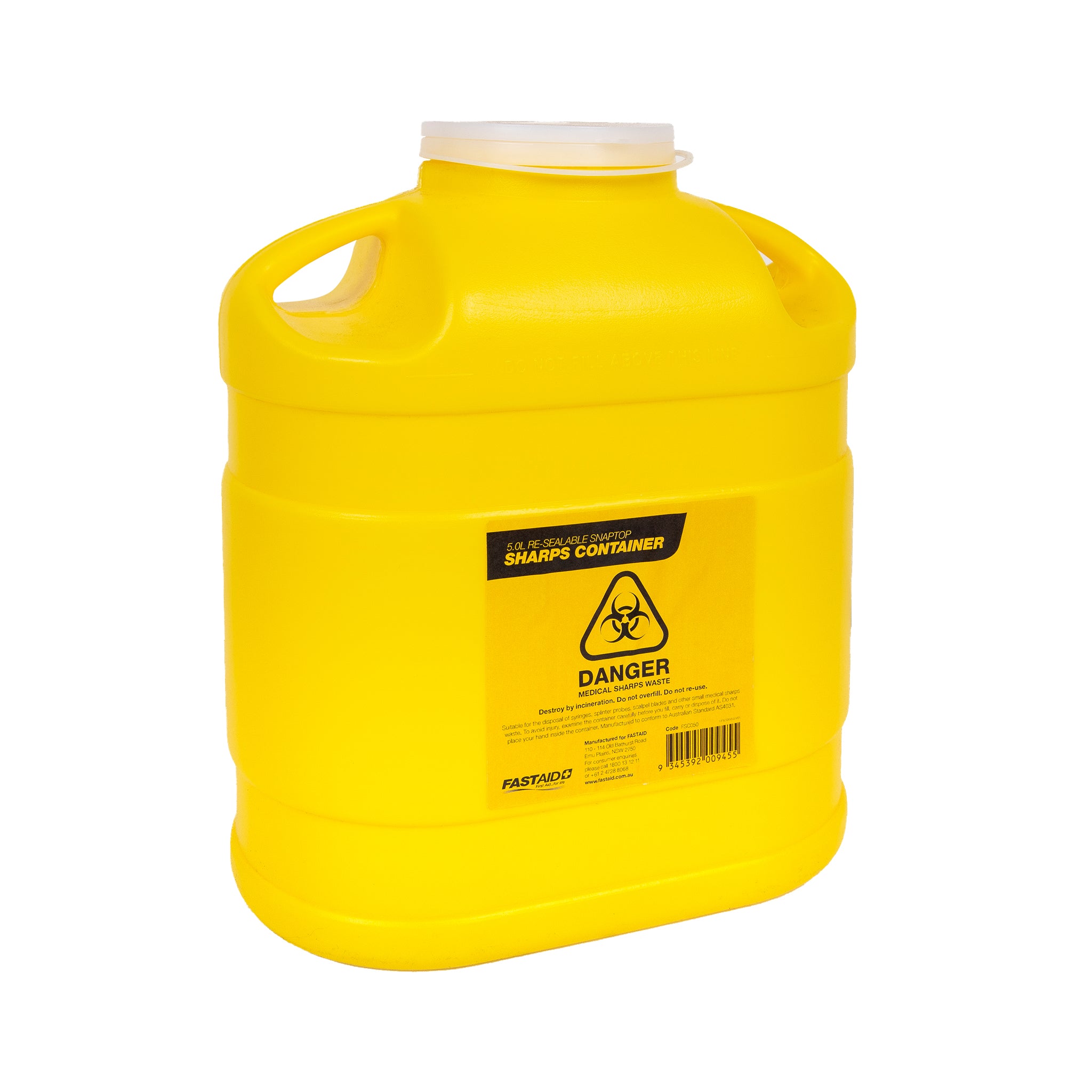 FastAid 5L Sharps Container
