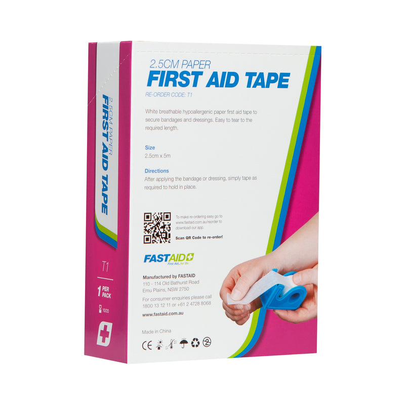 FastAid T1 Paper First Aid Tape 2.5cm x 5m